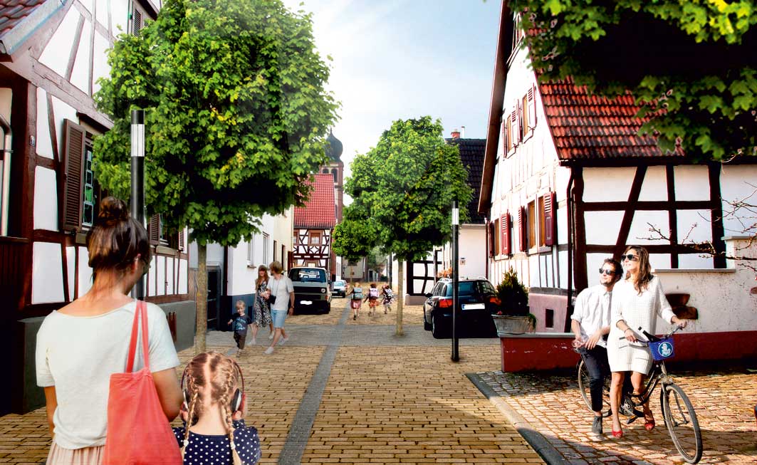 nachher Visualisierung Strassenumgestaltung Maximilianstrasse Hagenbach
